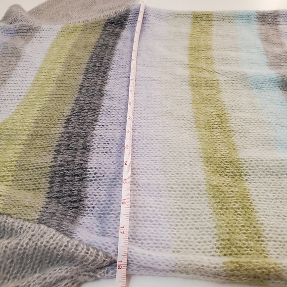 Free People XS Hohair Wool Light Weight Knit Sweater Striped Metallic - Picture 8 of 8